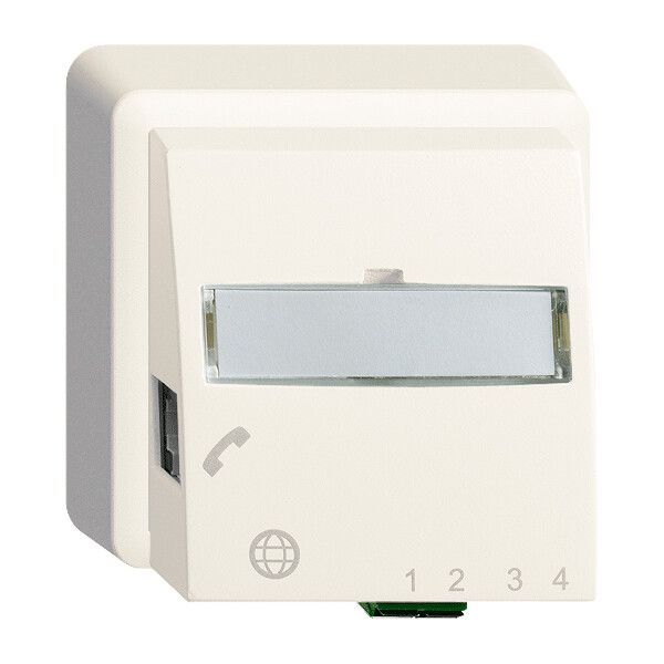 AP-Anschlussdose FTTH EDIZIOdue FH 1×LC APC Duplex FX.39 DSL weiss