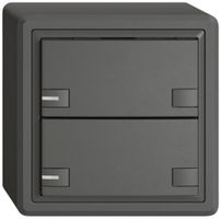 AP-KNX-Taster RGB EDIZIO.liv SNAPFIX® Temperaturfüh.RGB-LED 2×T 2-Tbed.dgu