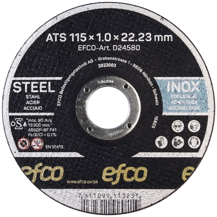 Trennscheibe EFCO ATS Ø115×1×22.2mm 25 Stück
