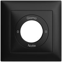 Frontset 0-Giorno-0-Notte EDIZIOdue schwarz 88×88mm für Schlüsselschalter