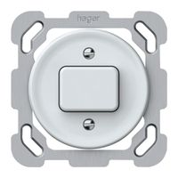 UP-Drucktaster Hager origin 1CO 10A 230V 77×77mm weiss