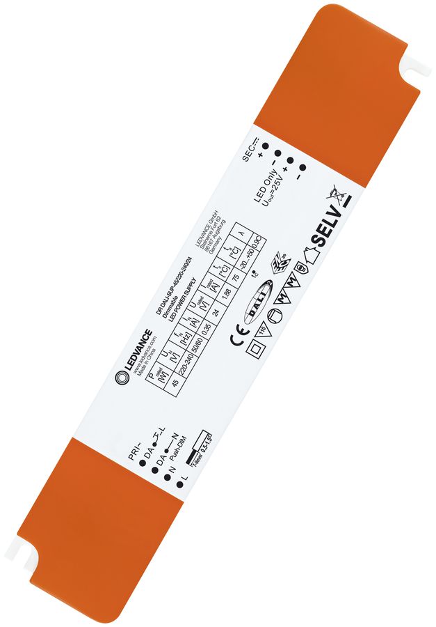 LED-Konverter LDV SUPERIOR DALI, 45W 24V 229×47×32mm