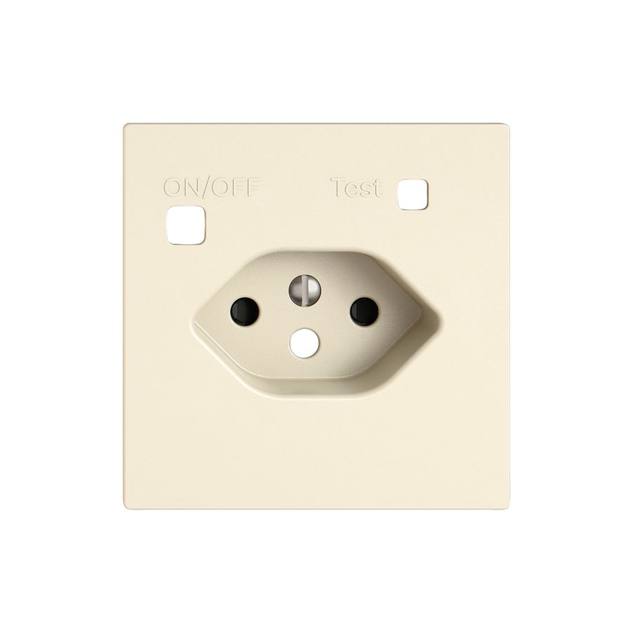 Montageset EDIZIO.liv SNAPFIX® f.Fehlerstrom-Schutzsteckdose Typ 13 Shutter cr