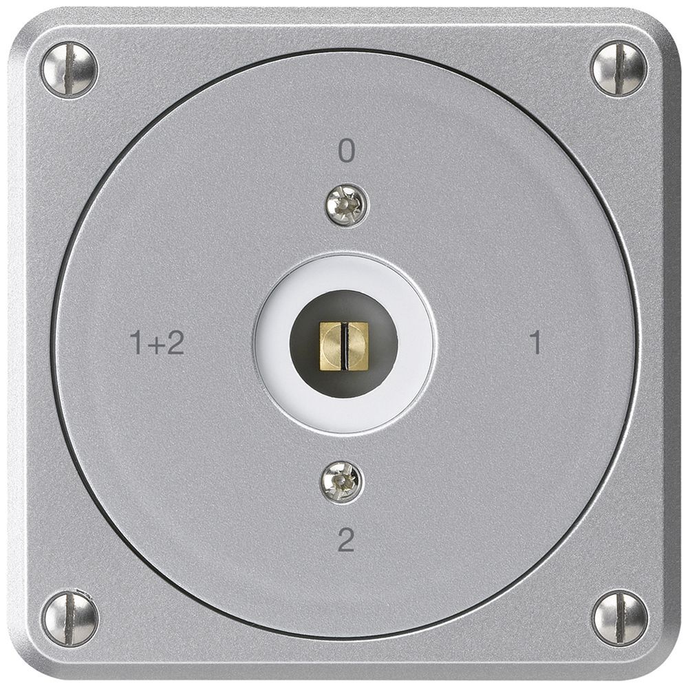 Interrupteur à clé carrée ENC robusto sans clapet 1/1P aluminium combi