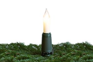 LED-Lichterkette MK, 30-teilig E14, Schaft grün/weiss