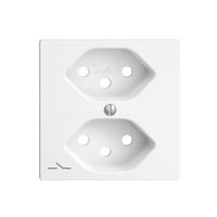 Frontplatte EDIZIOdue 2×T13 1×S weiss mit Shutter