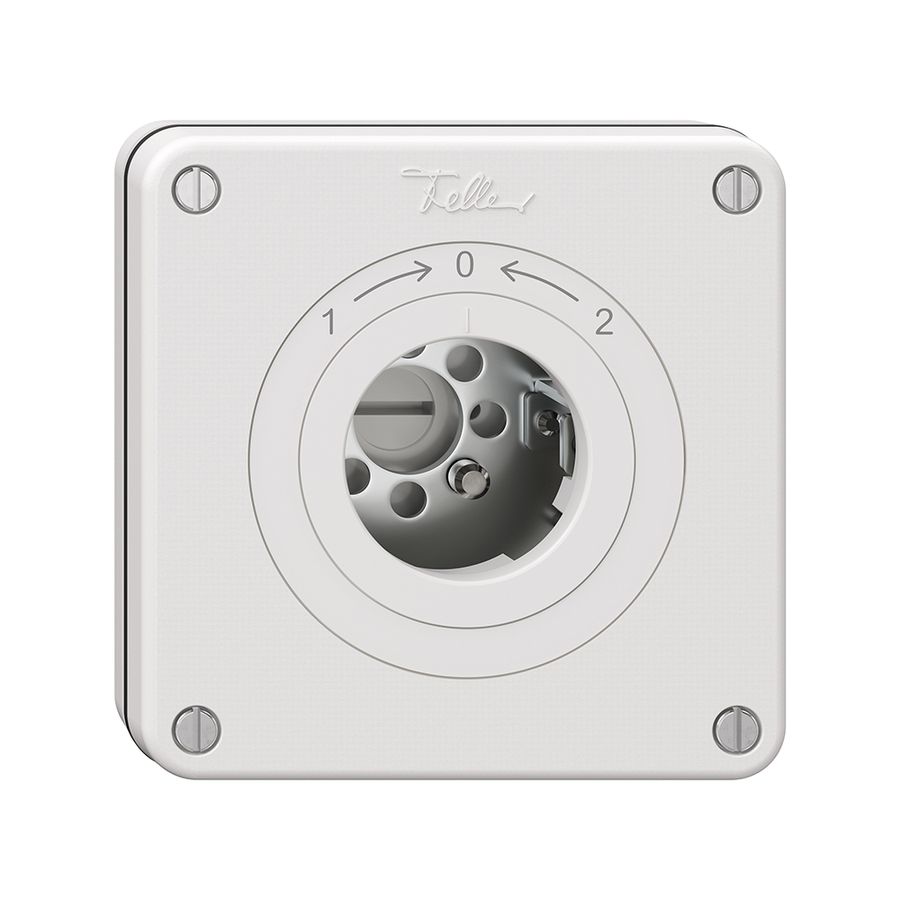 Contact pivotant NUPU NEVO, sans cylindre, KS, 1->0<-2, blanc