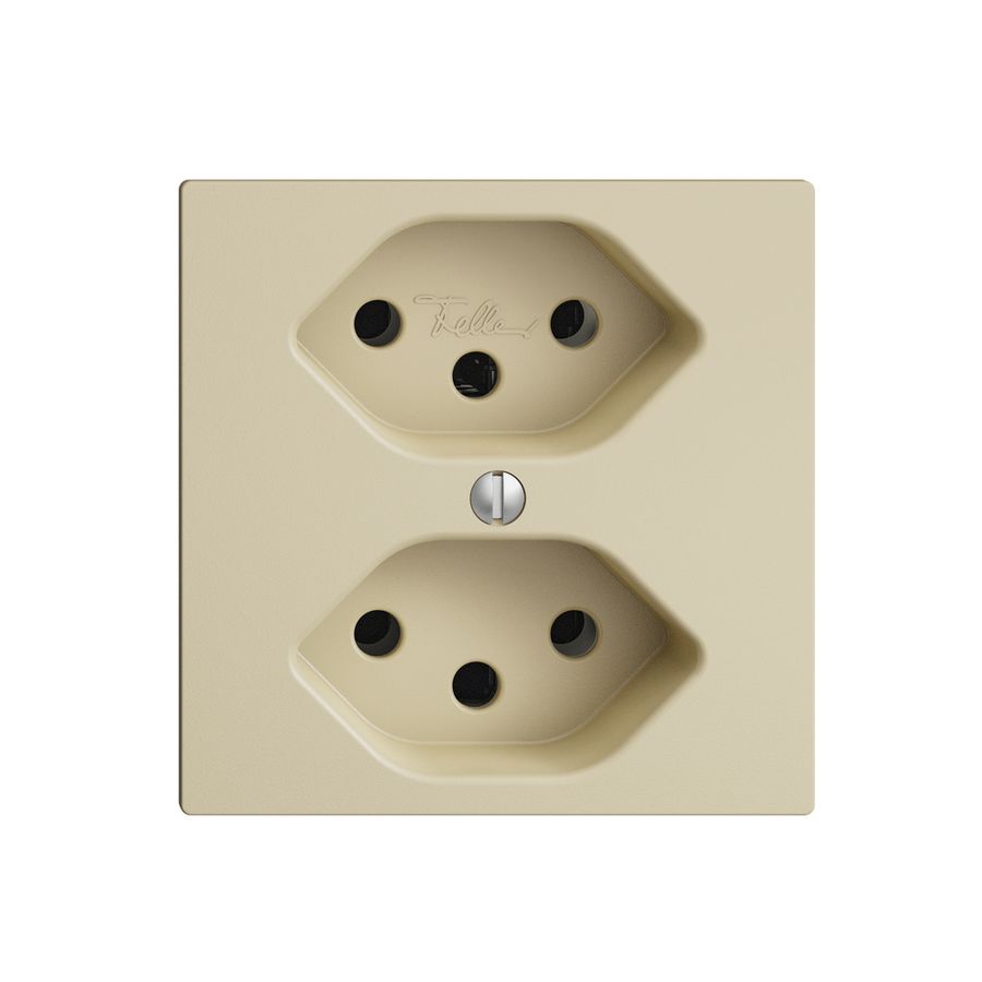 UP-Steckdose EDIZIOdue 2×T13 vanille