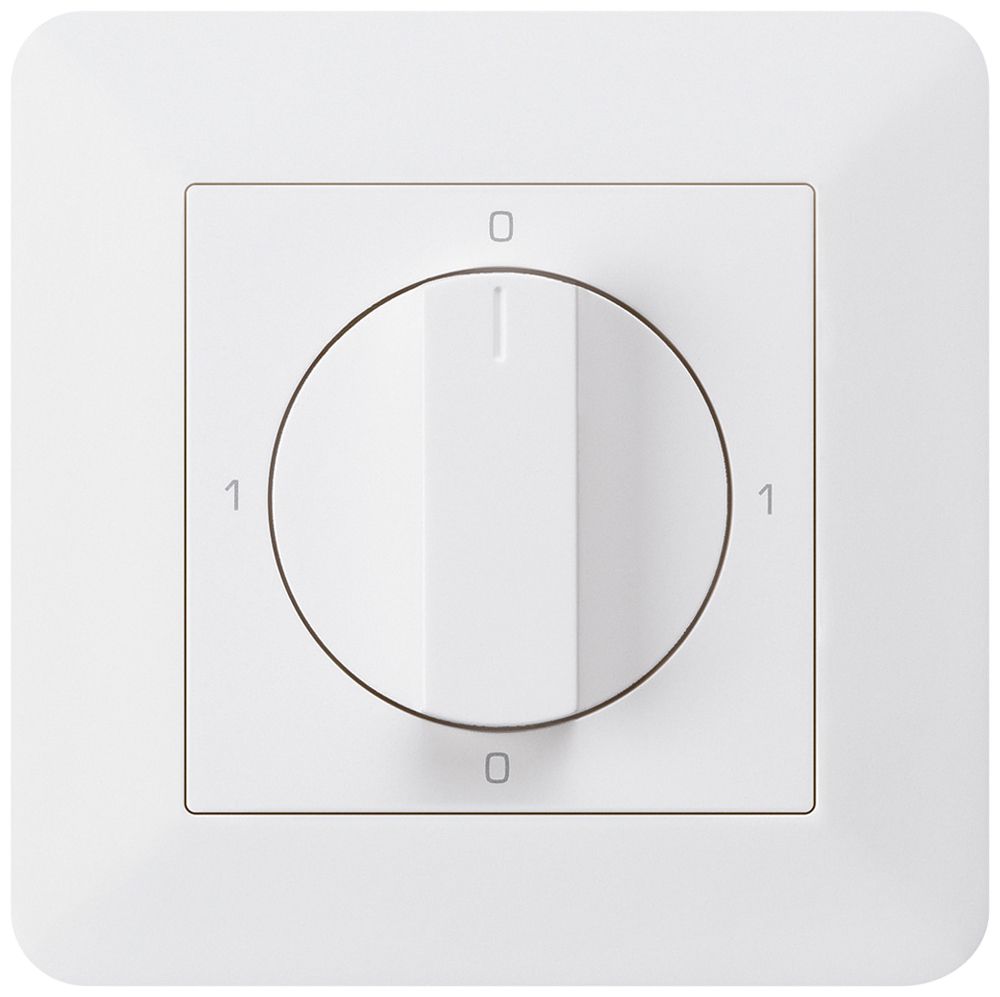 UP-Drehschalter kallysto.trend 0/1L weiss mit Drehgriff