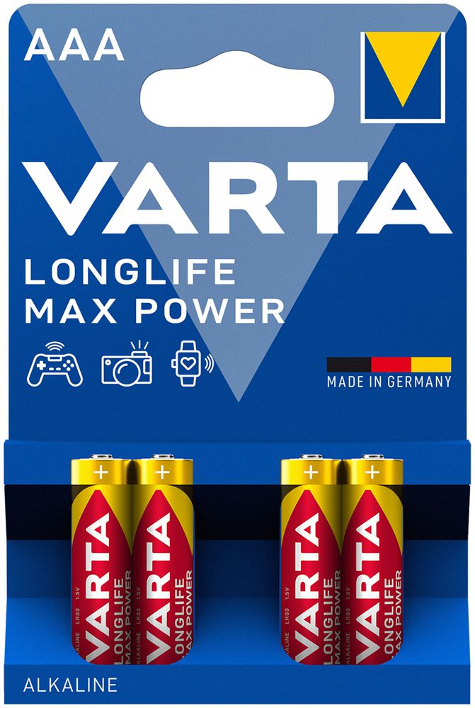 Batterie Alkali VARTA Max Power AAA Blister à 4 Stück