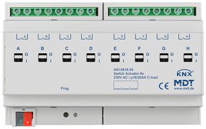 Actionneur-commutateur KNX AMD MDT AKI-0816.04 8-can 16A 230VAC 8UM