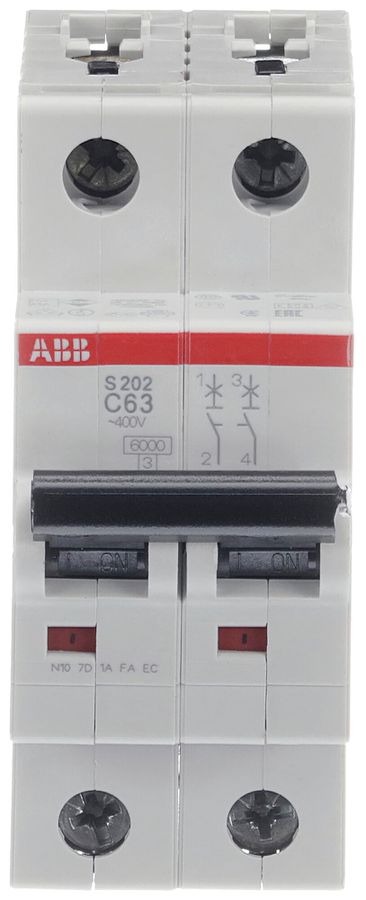Leitungsschutzschalter ABB S202-C63 63A C 6kA