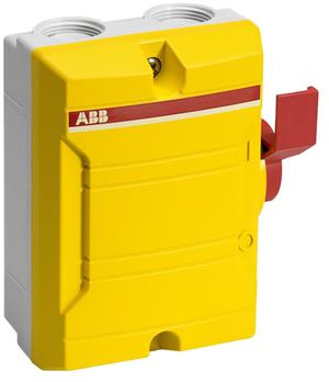 Interruttore principale AP ABB 4-poli 16A 400V giallo-rosso