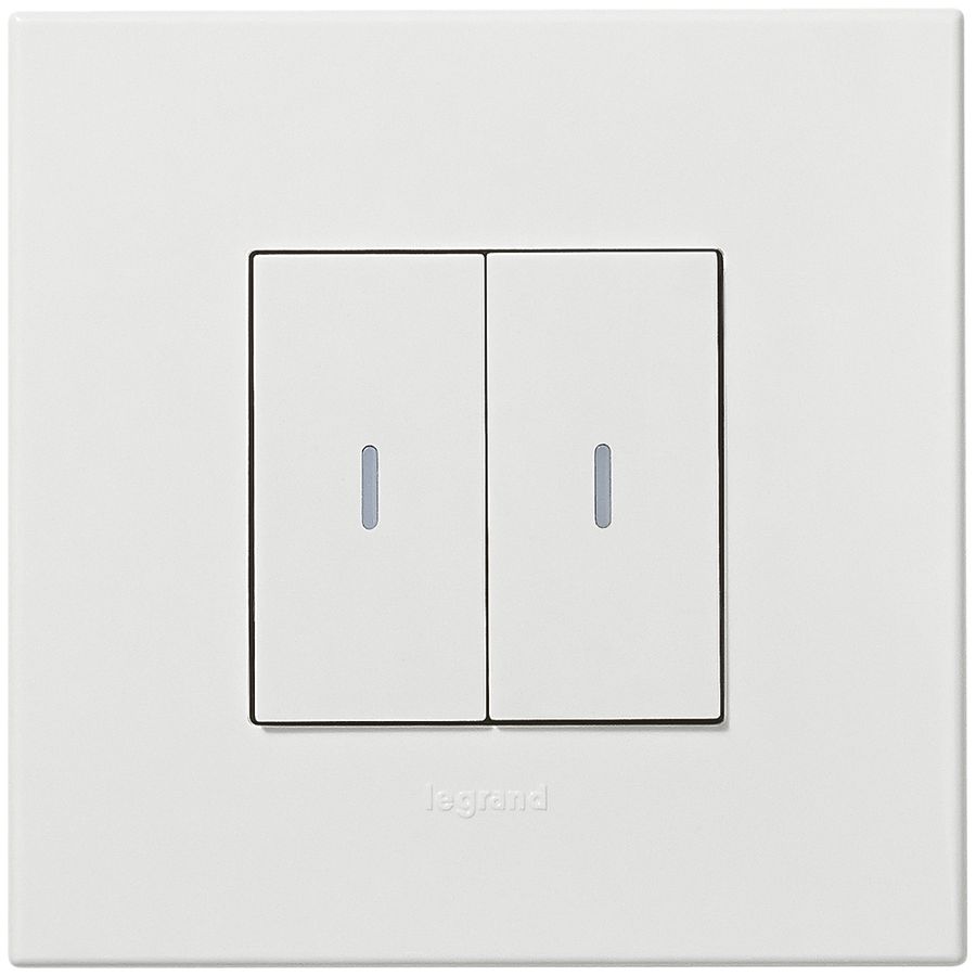 AP-Doppel-Leucht-Drucktaster ARTEOR, Orientierung, weiss