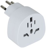 Reiseadapter Stecker T12/ IT BRA UK USA Japan AUS China weiss