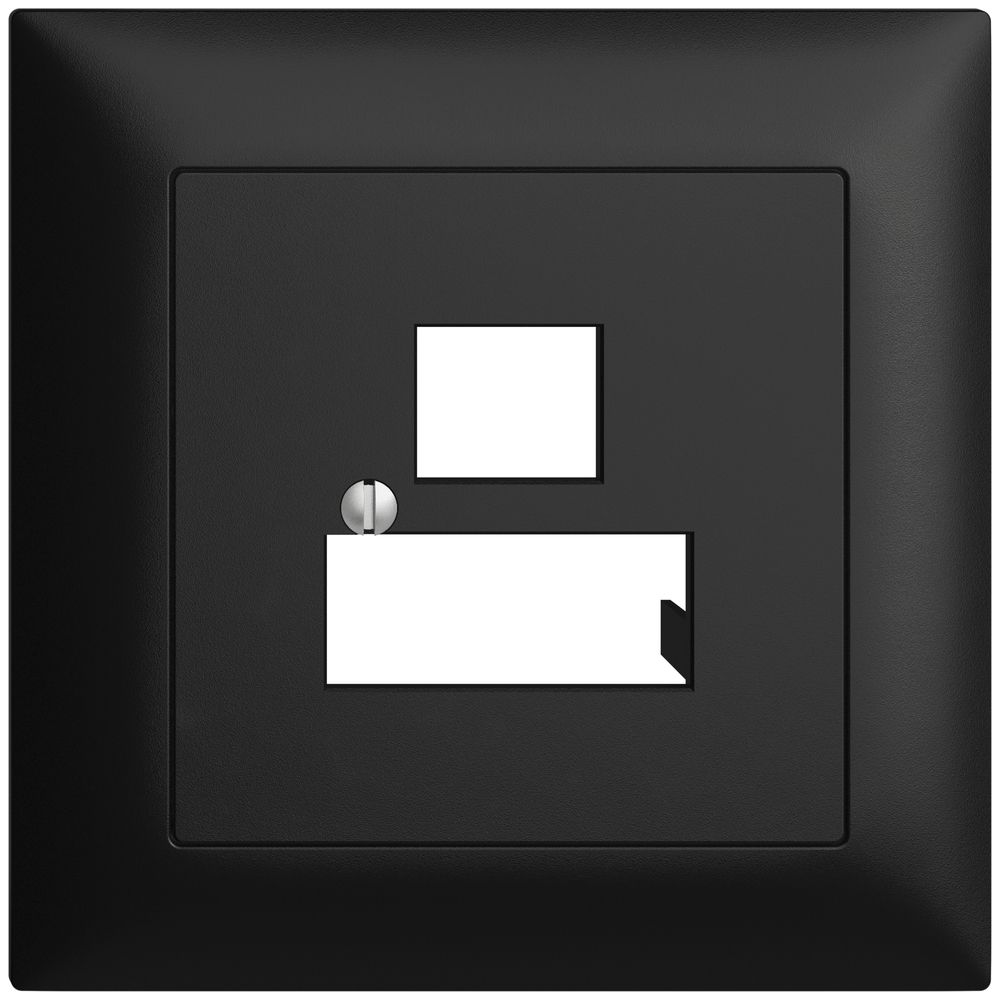 Kit frontale INC EDIZIOdue nero 88×88mm 3×RJ45