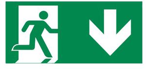 Piktogramm zu Notleuchte LEG U34LED, zweiseitig, Notausgang