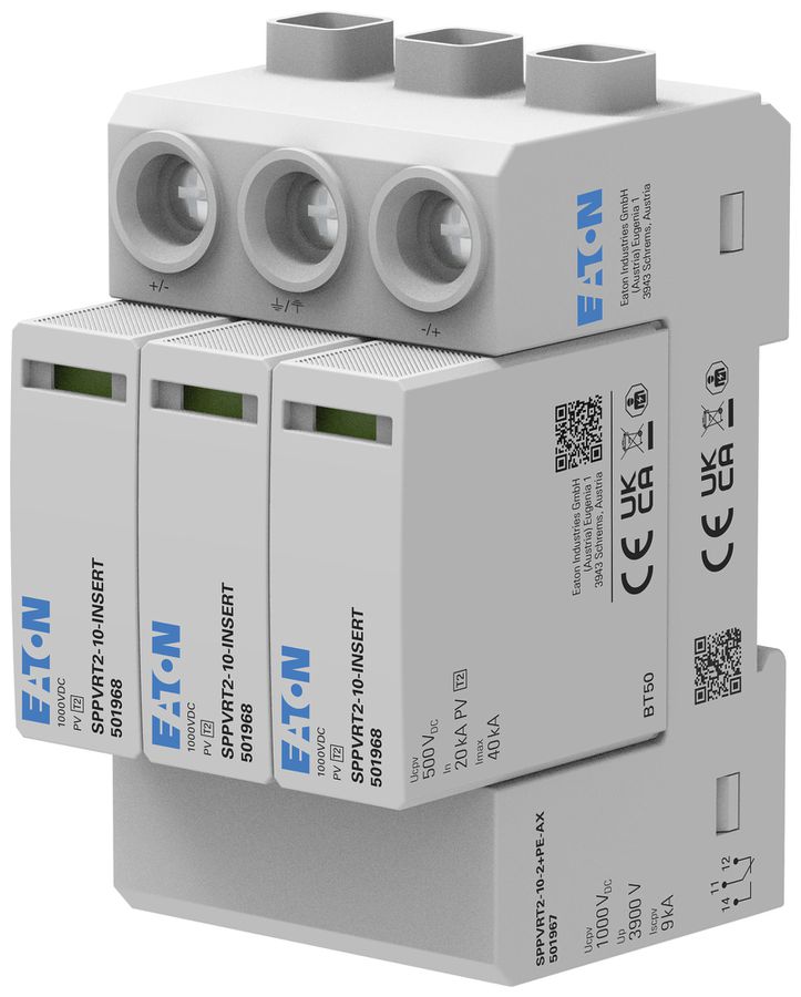 Parasurtension Eaton SPPVRT2-10-2+PE DC 1000V