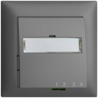 UP-Anschlussdose FTTH EDIZIOdue FH 1×LC APC Duplex FMI dunkelgrau