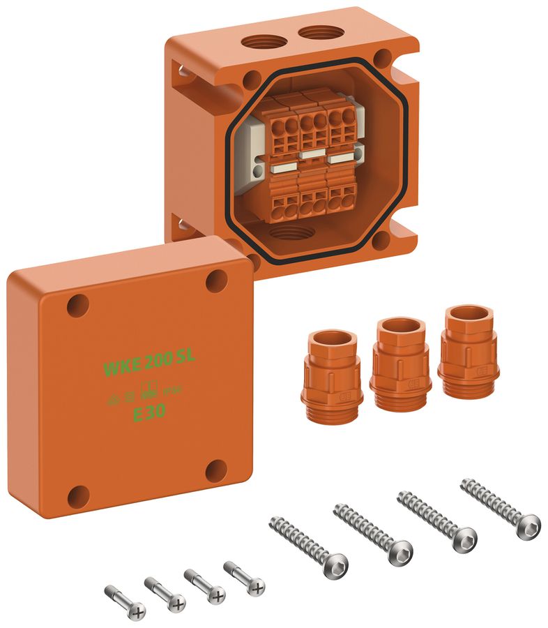 Boîte de dérivation AP Spelsberg WKE 203 SL 115×115mm×93mm IP66 orange