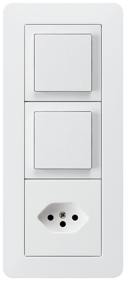 UP-Kombination kallysto.trend Gr.I-I-I vertikal 2×Schalter S3+Typ 13 weiss