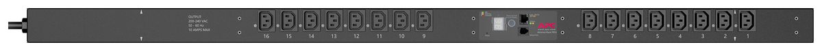 Prise multiple Rack PDU 56×1245×44mm 16×C13 avec fonction commutation 10A
