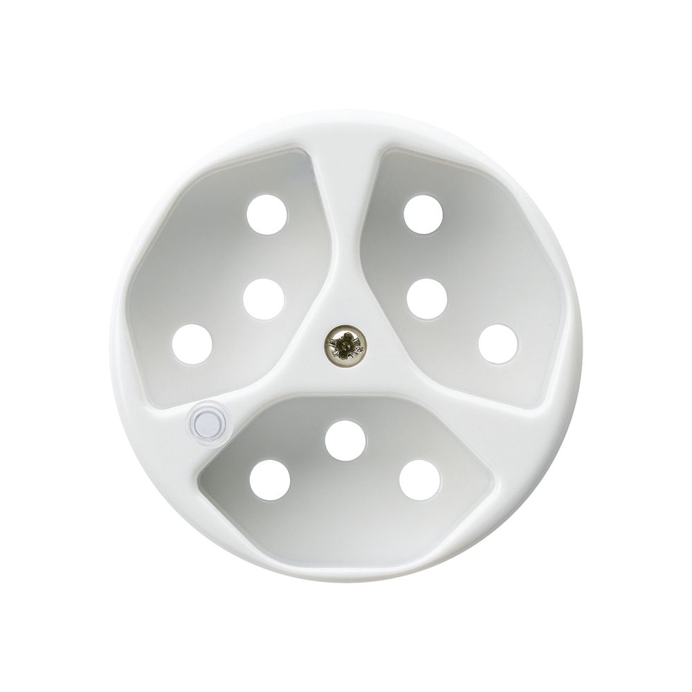 Disque frontal pour prise Hager basico 3×type 13 illuminé H blanc