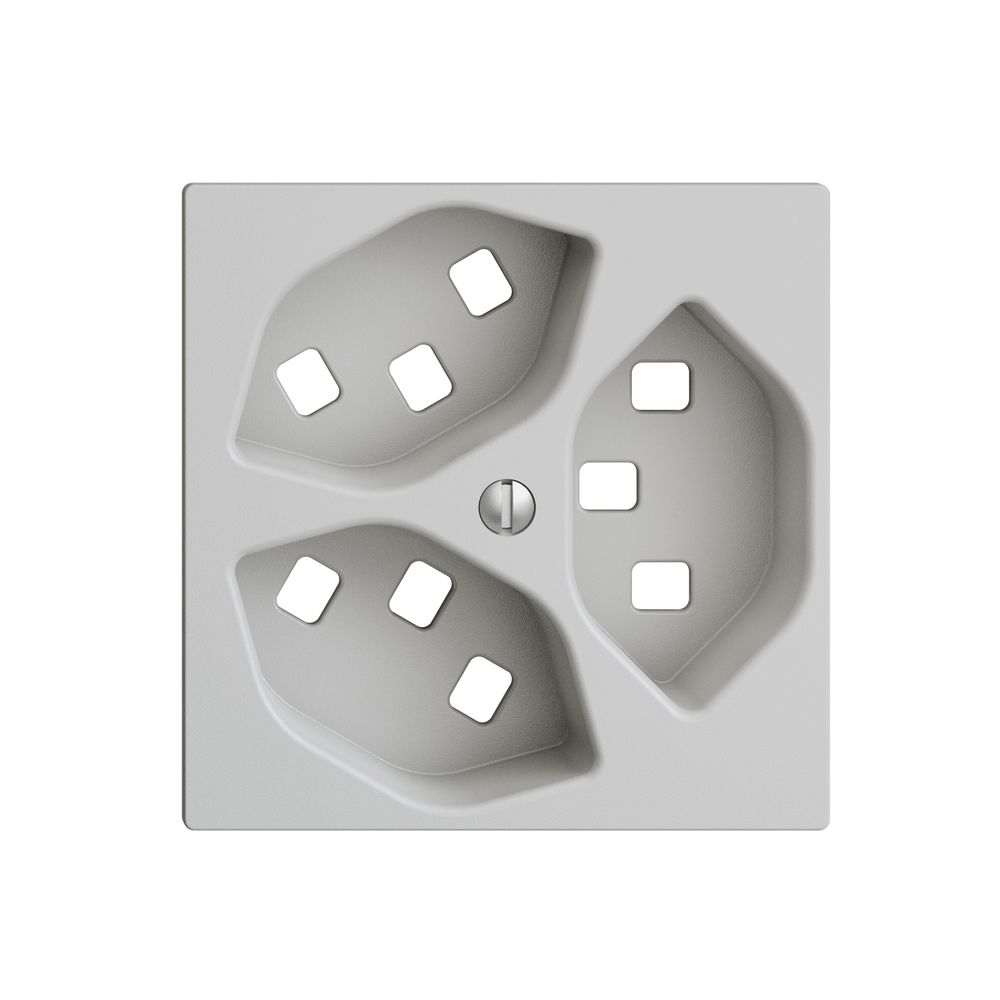 Frontset EDIZIOdue hellgrau 60×60mm 3×T23