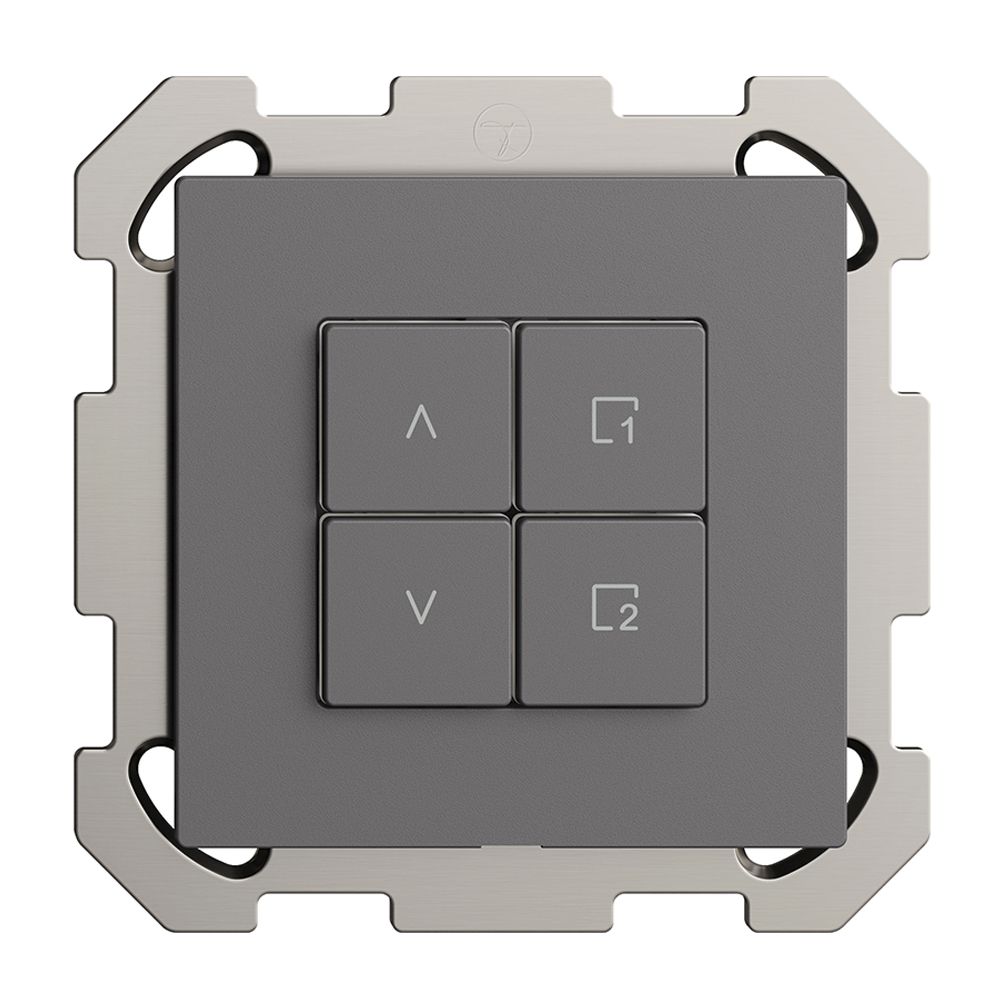 Interrupteur stores ENC 1K/4T scène Edue Wiser gris foncé