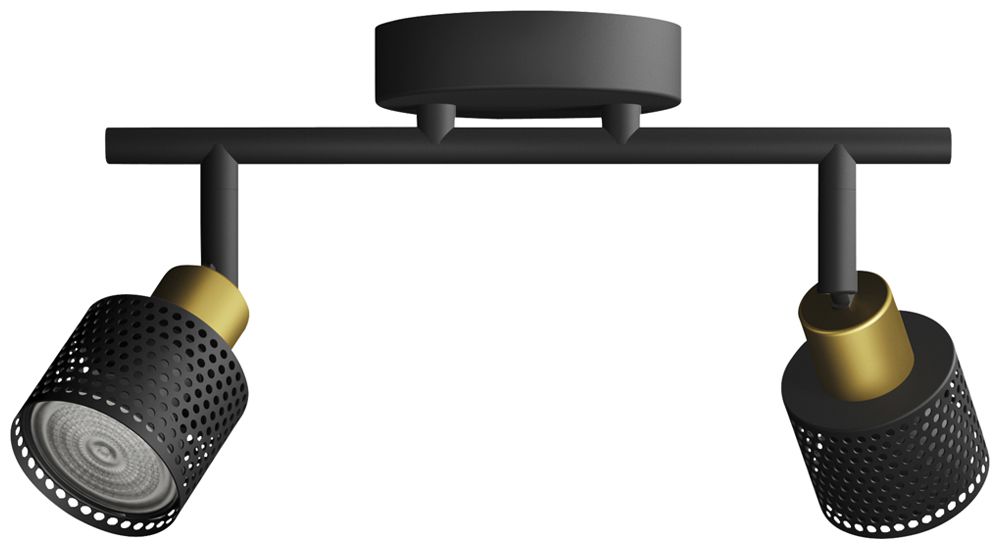 Spot Philips Niall GU10 2×5W 274×134mm schwarz/Messing