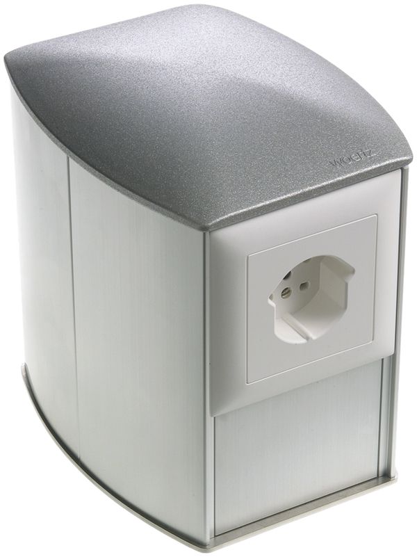 Zoccolo di raccordo Ellipse h=150 anod. con 2 scatole NIS IP20