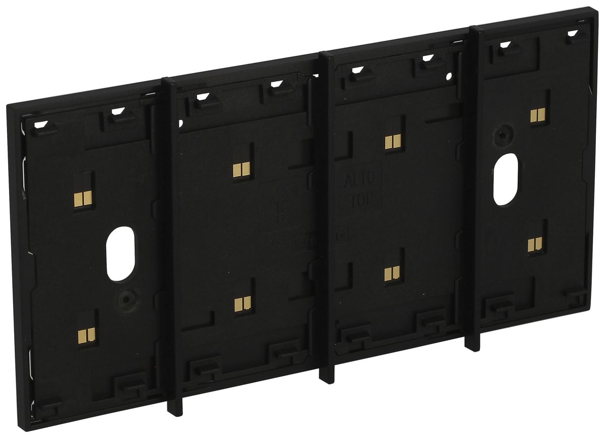 Cadre BUS Living Now MyHOME 4 modules montage sur prise 4 modules noir