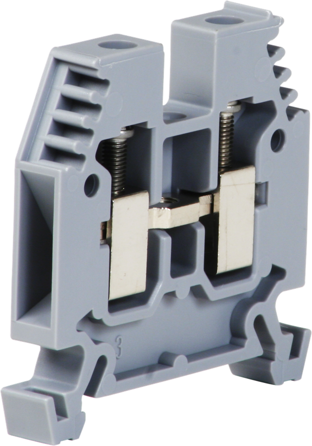 Morsetto di passaggio componibile Woertz 2.5…6mm² 41A 1000V vite 2×1 DIN 35mm gr