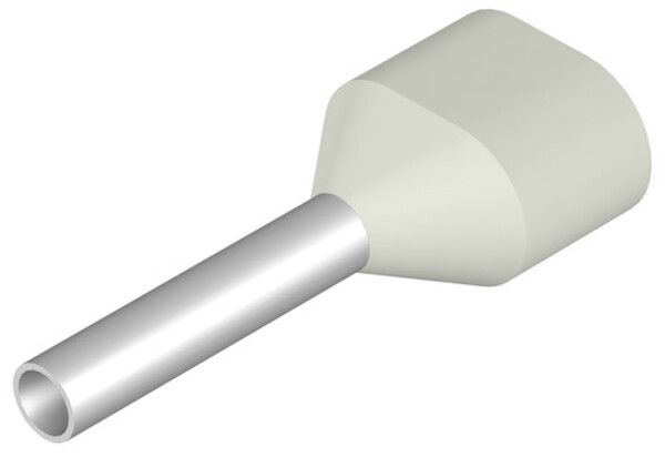 Capocorda doppio Weidmüller H isolato 2×0.5mm² 8mm bianco DIN borsa multi