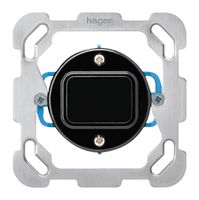 Insert pour interrupteur ENC basico 3/1L avec plaque de fixation noir