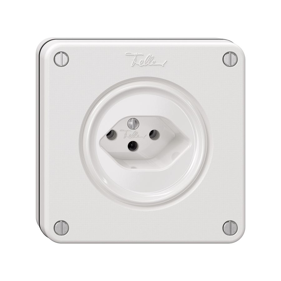 Prise NUPU NEVO, 1×T13, blanc