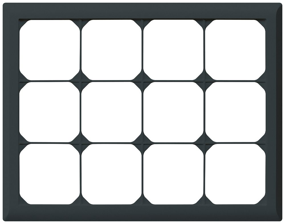 UP-Abdeckrahmen kallysto.line 4×3 schwarz horizontal 212×272mm
