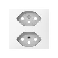Set frontale INC Sidus ZE per presa 2×T13 bianco