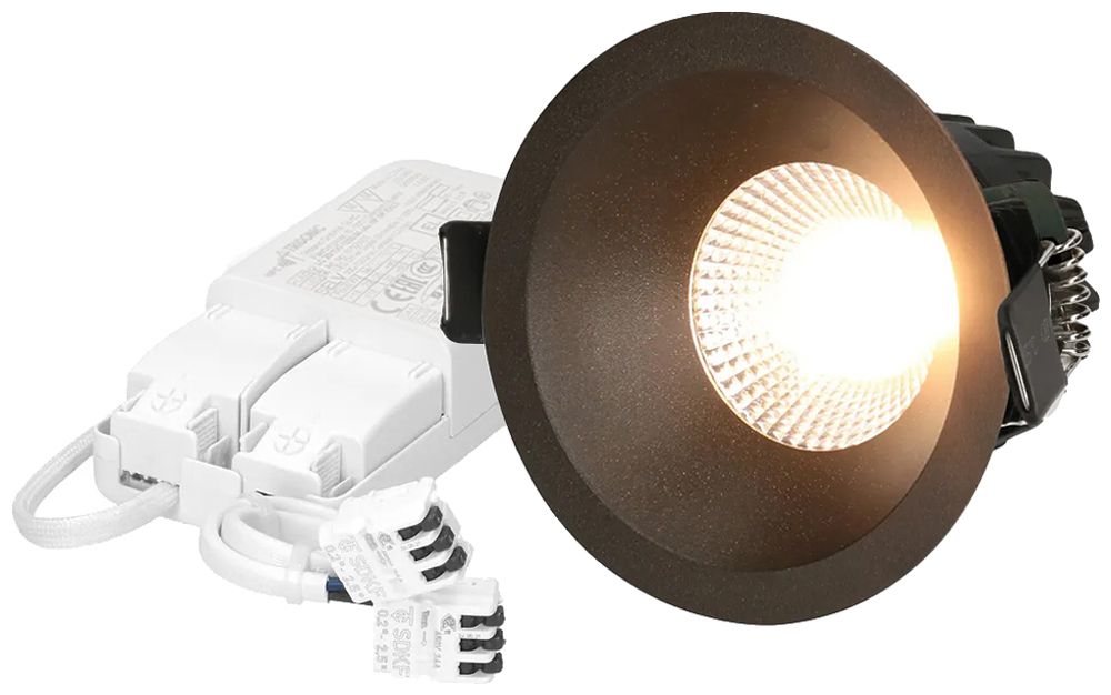 EB-LED-Spot maxLUCE ATMO 68 9W 700lm 3000K DALI DIM Ø79mm schwarz