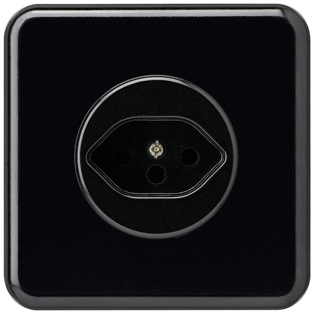 UP-Steckdose basico Typ 13 schwarz ohne Kinderschutz