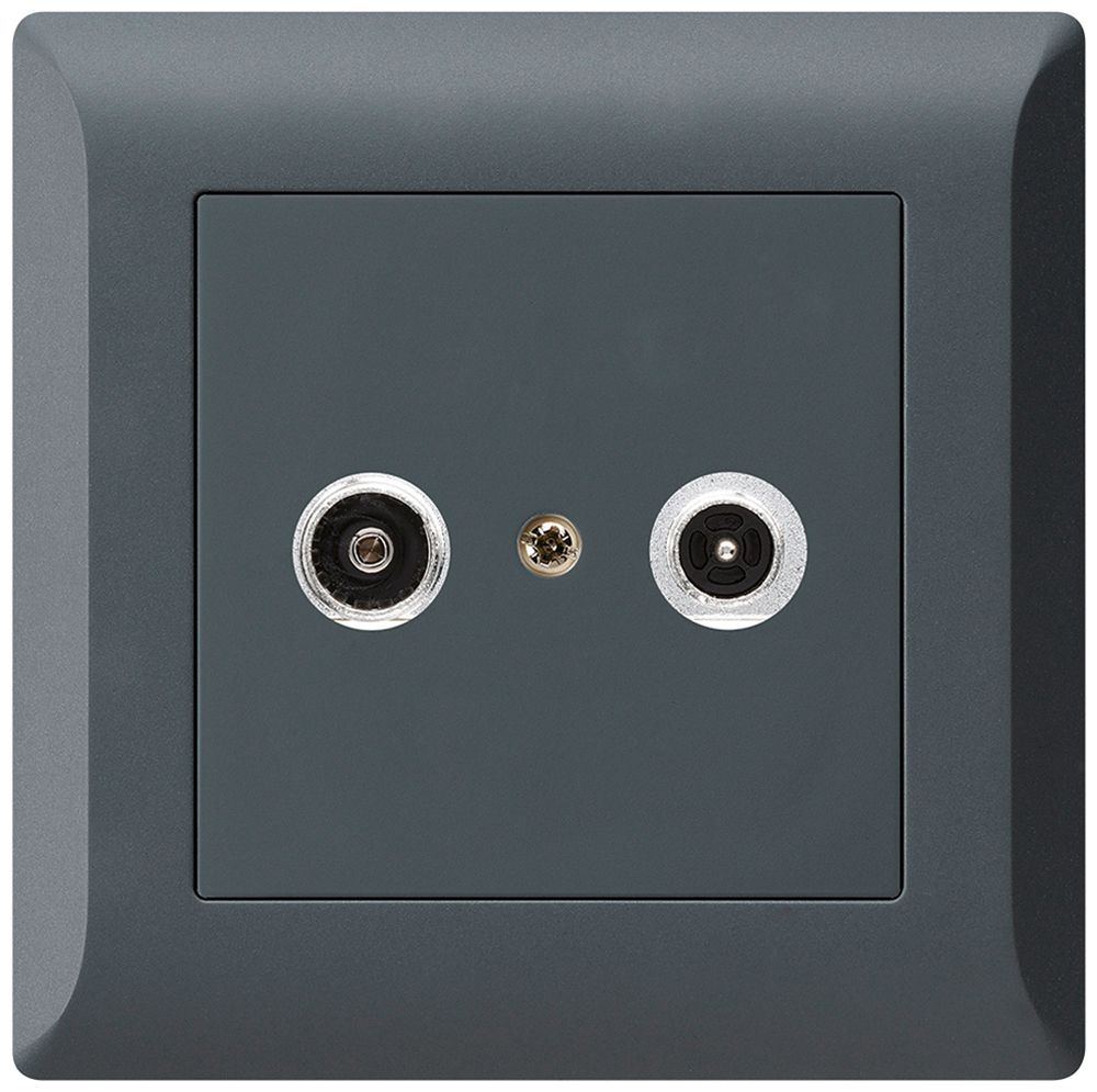 UP-Antennendose kallysto.line R/TV 14dB 2GHz anthrazit