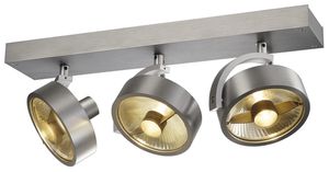 Deckenleuchte SLV KALU QPAR, 3×GU10 75W IP20 Aluminium gebürstet