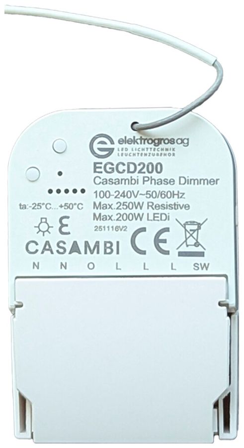 Controllo dell'illuminazione Elektrogros CASAMBI IP20 IN:100…240V OUT:230V REG