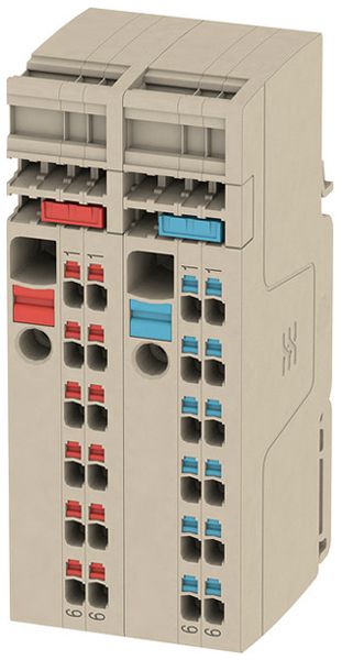 Barrette de bornes Weidmüller SET AAP11 6P 0.5…6mm² 35A 500V push-in beige