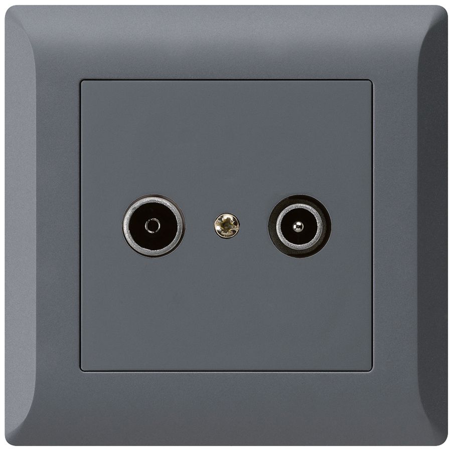 Prise de passage ENC kallysto.line R/TV 23dB anthracite