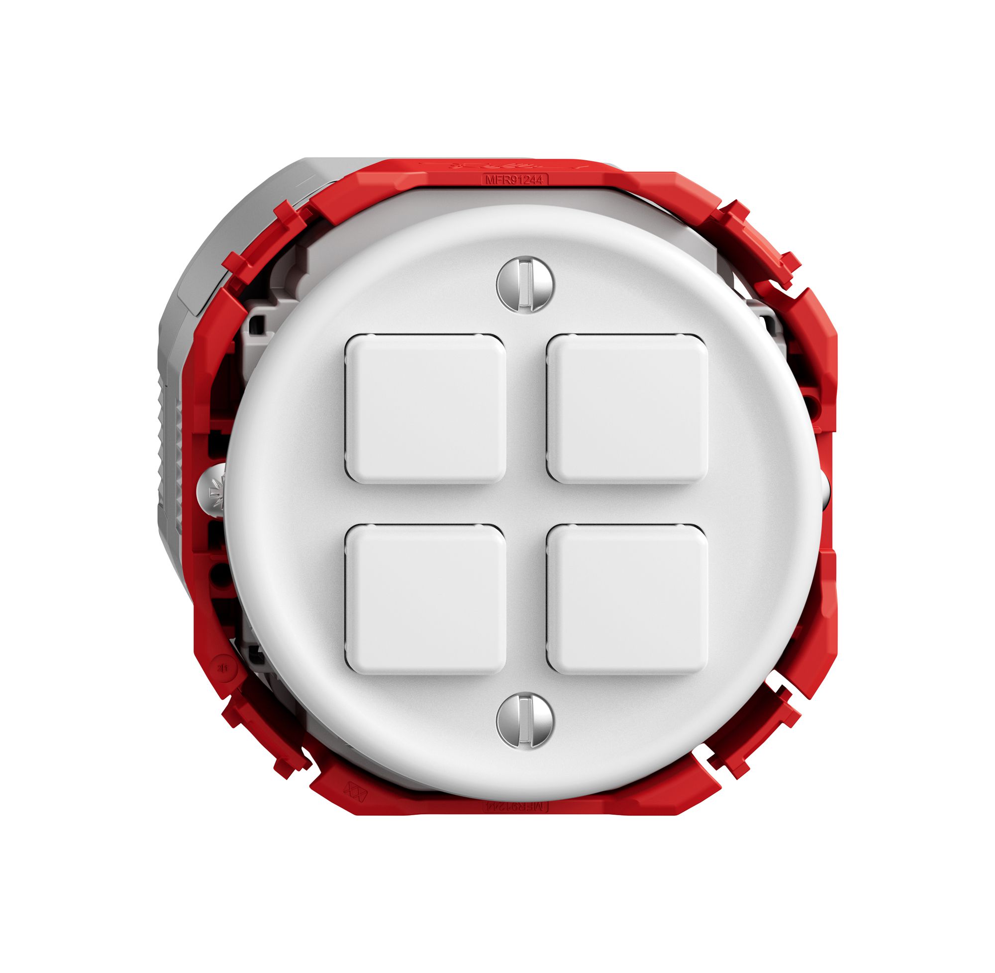 KNX-Taster RGB STANDARDdue SNAPFIX® 4×Taste m.Temperaturfüh.ws