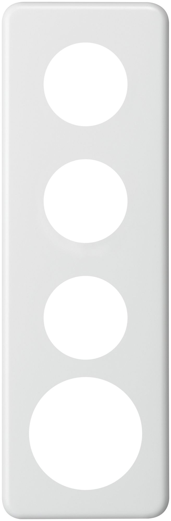 Placca di copertura basico 1×4/3×43+1×58 bianco