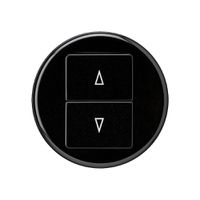 Frontset basico schwarz für Storenschalter/taster 2-fach