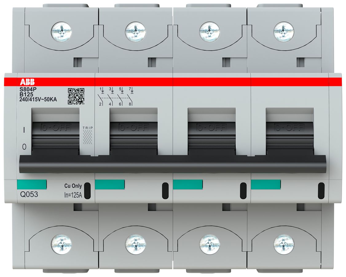 Disgiuntore ABB S804P-B125 4P 400V B-125A 50kA 6.5UM