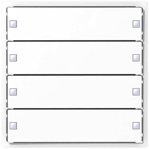 Senseur poussoir SIDUS KNX Design type E, 4/8, blanc brillant